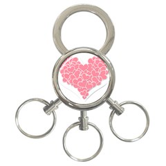 Heart Stripes Symbol Striped 3-ring Key Chains by Nexatart