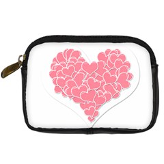 Heart Stripes Symbol Striped Digital Camera Cases by Nexatart