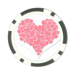 Heart Stripes Symbol Striped Poker Chip Card Guard (10 Pack) by Nexatart