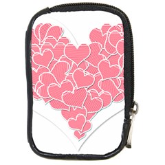 Heart Stripes Symbol Striped Compact Camera Cases by Nexatart