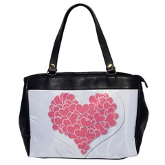 Heart Stripes Symbol Striped Office Handbags by Nexatart