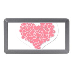 Heart Stripes Symbol Striped Memory Card Reader (mini) by Nexatart