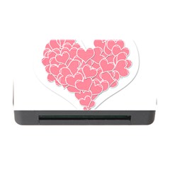 Heart Stripes Symbol Striped Memory Card Reader With Cf by Nexatart