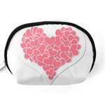 Heart Stripes Symbol Striped Accessory Pouches (Medium)  Back