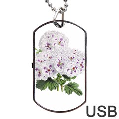 Flower Plant Blossom Bloom Vintage Dog Tag Usb Flash (two Sides) by Nexatart