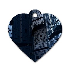 Graphic Design Background Dog Tag Heart (two Sides) by Nexatart