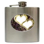 Lover Romantic Couple Apart Hip Flask (6 oz) Front