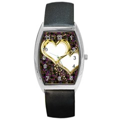 Lover Romantic Couple Apart Barrel Style Metal Watch by Nexatart