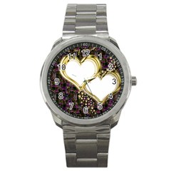 Lover Romantic Couple Apart Sport Metal Watch by Nexatart