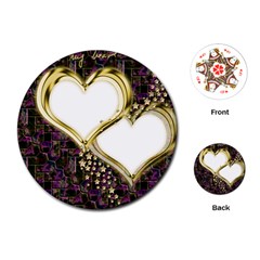 Lover Romantic Couple Apart Playing Cards (round)  by Nexatart