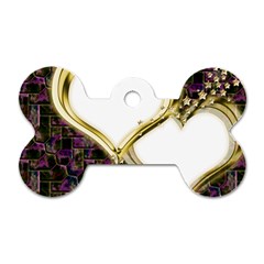 Lover Romantic Couple Apart Dog Tag Bone (two Sides) by Nexatart