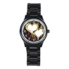 Lover Romantic Couple Apart Stainless Steel Round Watch by Nexatart