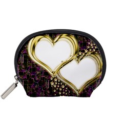 Lover Romantic Couple Apart Accessory Pouches (small)  by Nexatart