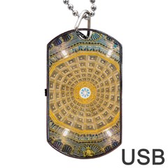 Arches Architecture Cathedral Dog Tag Usb Flash (one Side) by Nexatart