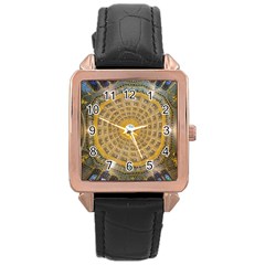 Arches Architecture Cathedral Rose Gold Leather Watch  by Nexatart