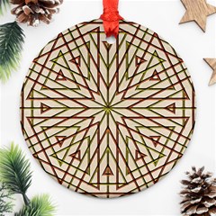 Kaleidoscope Online Triangle Ornament (round) by Nexatart