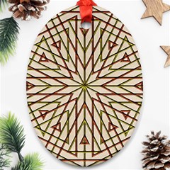 Kaleidoscope Online Triangle Ornament (oval) by Nexatart