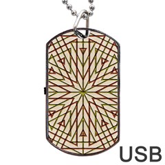 Kaleidoscope Online Triangle Dog Tag Usb Flash (one Side) by Nexatart