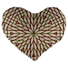 Kaleidoscope Online Triangle Large 19  Premium Heart Shape Cushions by Nexatart