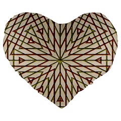 Kaleidoscope Online Triangle Large 19  Premium Flano Heart Shape Cushions by Nexatart