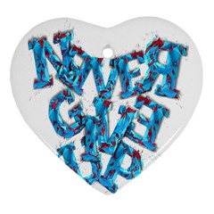 Sport Crossfit Fitness Gym Never Give Up Ornament (Heart)