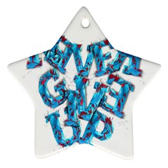 Sport Crossfit Fitness Gym Never Give Up Ornament (Star)