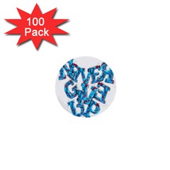 Sport Crossfit Fitness Gym Never Give Up 1  Mini Buttons (100 pack) 