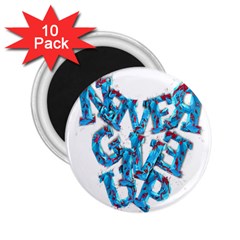 Sport Crossfit Fitness Gym Never Give Up 2 25  Magnets (10 Pack)  by Nexatart