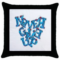 Sport Crossfit Fitness Gym Never Give Up Throw Pillow Case (black) by Nexatart