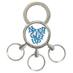 Sport Crossfit Fitness Gym Never Give Up 3-ring Key Chains by Nexatart