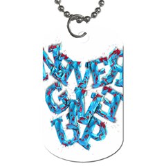 Sport Crossfit Fitness Gym Never Give Up Dog Tag (Two Sides)