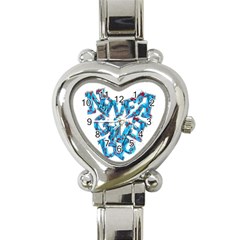 Sport Crossfit Fitness Gym Never Give Up Heart Italian Charm Watch by Nexatart