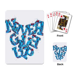 Sport Crossfit Fitness Gym Never Give Up Playing Card