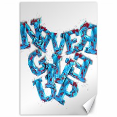 Sport Crossfit Fitness Gym Never Give Up Canvas 12  x 18  