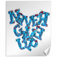 Sport Crossfit Fitness Gym Never Give Up Canvas 16  x 20  