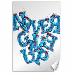 Sport Crossfit Fitness Gym Never Give Up Canvas 24  X 36  by Nexatart