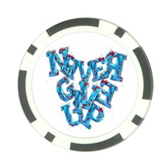 Sport Crossfit Fitness Gym Never Give Up Poker Chip Card Guard by Nexatart