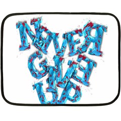 Sport Crossfit Fitness Gym Never Give Up Fleece Blanket (Mini)