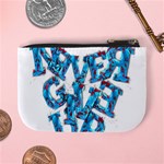 Sport Crossfit Fitness Gym Never Give Up Mini Coin Purses Back