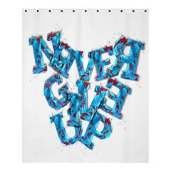 Sport Crossfit Fitness Gym Never Give Up Shower Curtain 60  X 72  (medium)  by Nexatart