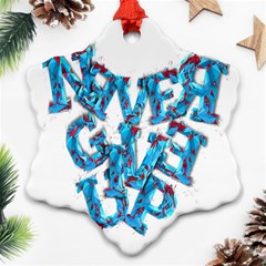 Sport Crossfit Fitness Gym Never Give Up Ornament (Snowflake)