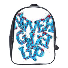 Sport Crossfit Fitness Gym Never Give Up School Bags (xl)  by Nexatart