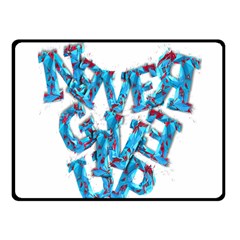 Sport Crossfit Fitness Gym Never Give Up Double Sided Fleece Blanket (small)  by Nexatart