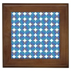 Geometric Dots Pattern Rainbow Framed Tiles by Nexatart