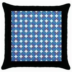 Geometric Dots Pattern Rainbow Throw Pillow Case (black) by Nexatart