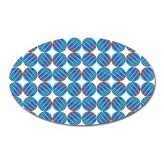 Geometric Dots Pattern Rainbow Oval Magnet by Nexatart