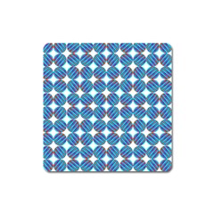 Geometric Dots Pattern Rainbow Square Magnet by Nexatart