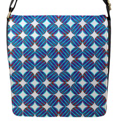 Geometric Dots Pattern Rainbow Flap Messenger Bag (s) by Nexatart