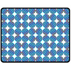 Geometric Dots Pattern Rainbow Double Sided Fleece Blanket (medium)  by Nexatart