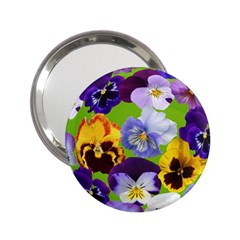 Spring Pansy Blossom Bloom Plant 2 25  Handbag Mirrors by Nexatart